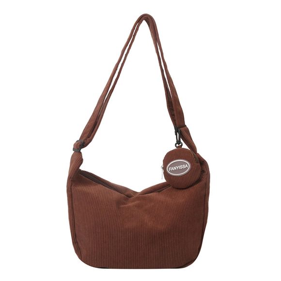 Corduroy Crossbody Bag Small Tote Bag Shoulder Handbag Adjustable :^) - Picture 1 of 5